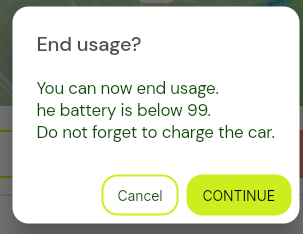 Non-strict charging reminder popup